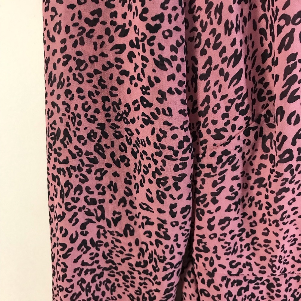 NWT Pink Leopard Print Misguided Wrap Dress - Picture 6 of 9